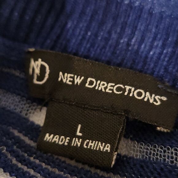 New directions long sleeve ombre sheer top - Picture 4 of 5